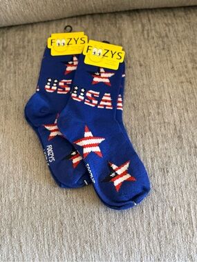 Foozys women’s Blue USA Star Crew Socks